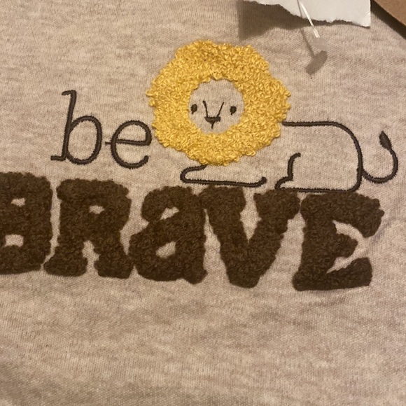NWT size 6-9 Months rabbit ♥️bear onesie lion “BE BRAVE” - Picture 2 of 7